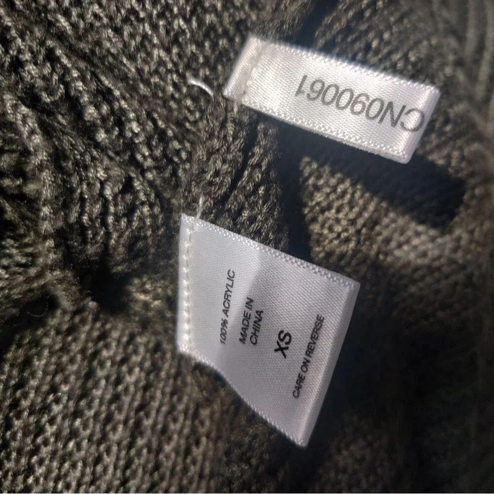 NY&Co. Soho Jeans Olive Green Women's Oversized Cable Knit Cardigan Sweater_XS